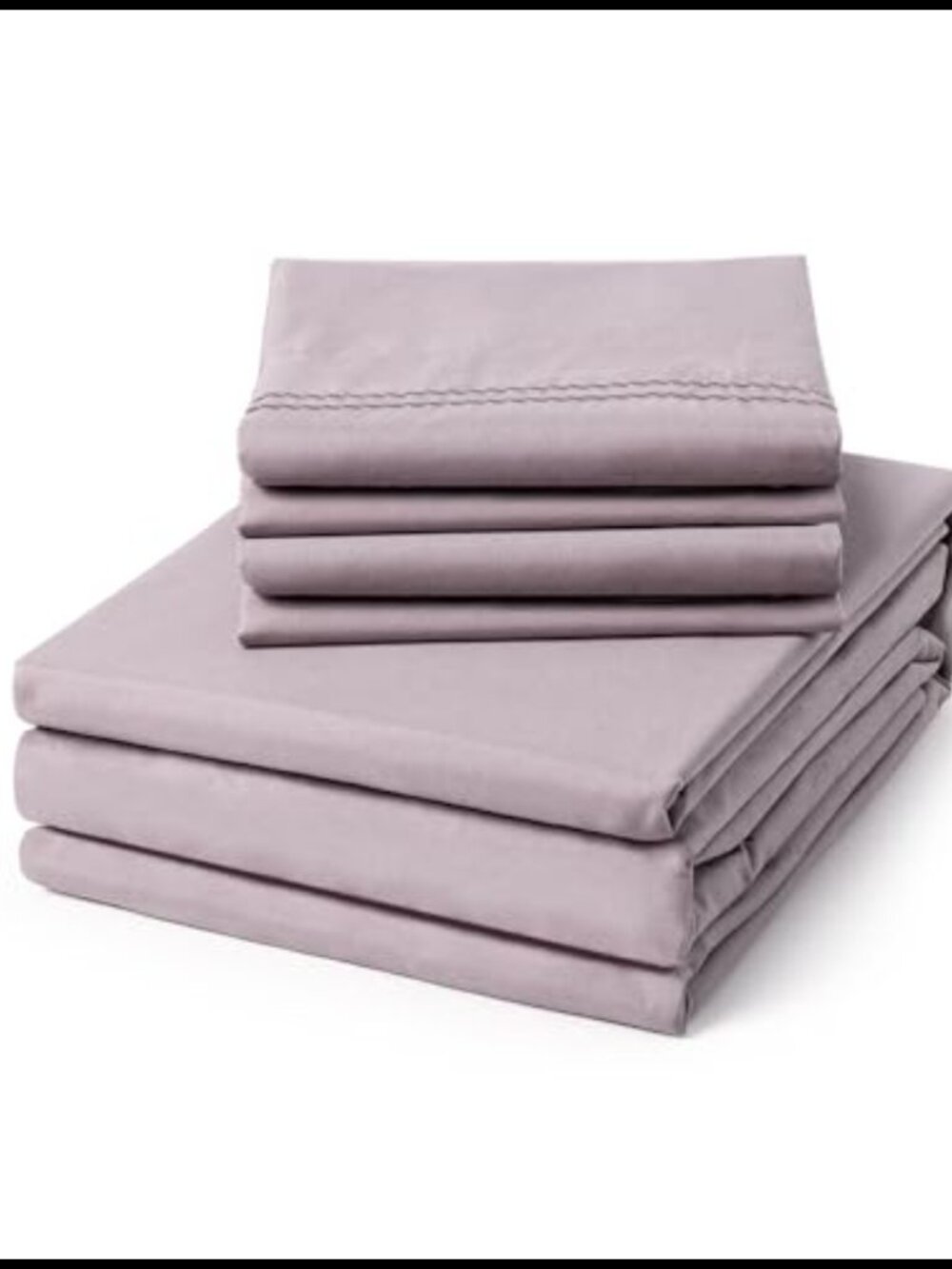 Queen Size 6-Piece Soft Microfiber Sheet Set Deep Pocket Embroidered Pillowcases